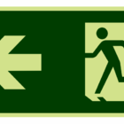 Placa Pvc 13x26cm - Saída Esquerda - Indika