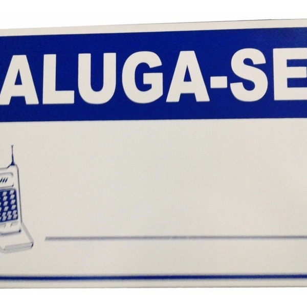 Placa Pvc Aluga-se Auto-adesiva Jaime