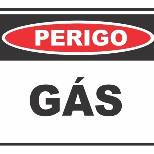 Placa Pvc Perigo Gás Auto-adesiva Jaime