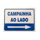 Placa Pvc Sinalização Aviso Campainha Ao Lado Esquerdo Auto A