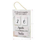 Placa Quadro Calendário Permanente Semana Dia Branco E Lilás