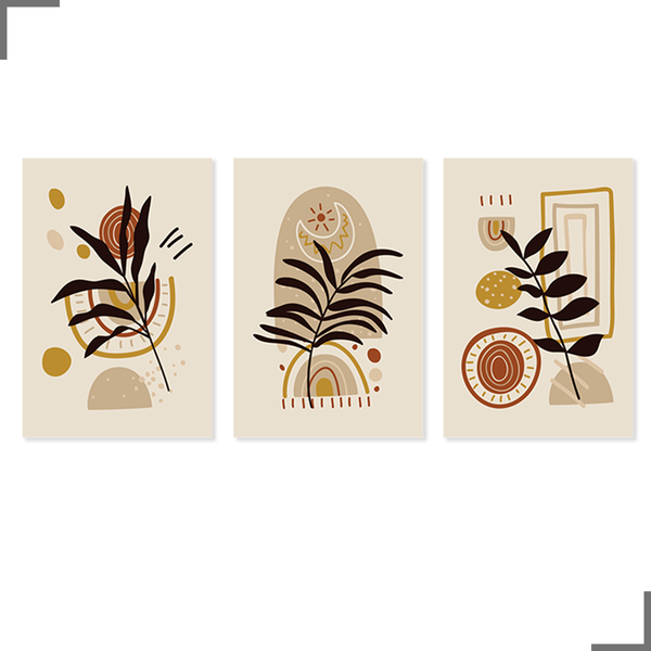 Placa Quadro Decorativo Em Mdf 30x20 Cm Abstrato Moderno Kit