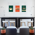 Placa Quadro Decorativo Em Mdf 30x20 Cm Cantinho Do Café Kit