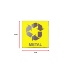 Placa Reciclável Metal 15x15 - Aluminio