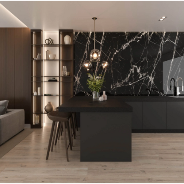 Placa Resina Imitação De Mármore Formix 3d - Nero Marquina Me