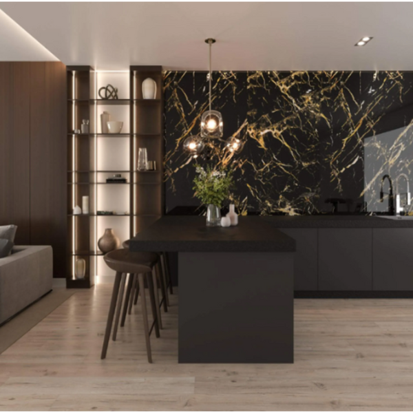 Placa Resina Imitação De Mármore Formix 3d - Portoro Gold Med