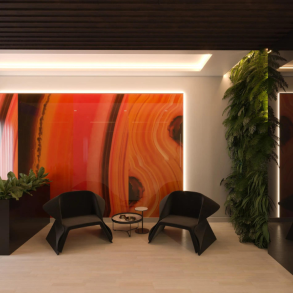 Placa Resina Imitação De Pedra Mármore Formix 3d - Onice Miel