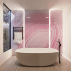 Placa Resina Imitação De Pedra Mármore Formix 3d - Onice Pink