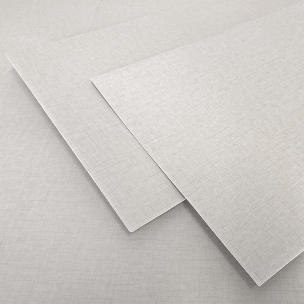 Placa Revestimento Adesiva Flexível Para Parede Linho Cinza C