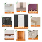 Placa Revestimento Adesiva Flexível Para Parede Linho Cinza C