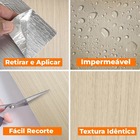 Placa Revestimento Adesiva Flexível Para Parede Madeira Teca