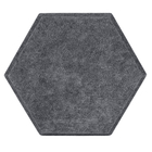 Placa Revestimento Ness Hexagonal 25mmx40cm Preta Trisoft
