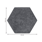 Placa Revestimento Ness Hexagonal 25mmx40cm Preta Trisoft