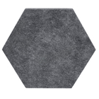 Placa Revestimento Ness Hexagonal 25mmx40cm Preta Trisoft