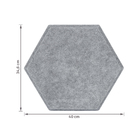 Placa Revestimento Ness Hexagonal 50mmx40cm Argento Trisoft