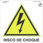 Placa Risco De Choque - 20X20Cm