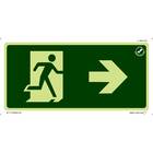 Placa Rota De Fuga Direita - 15X30Cm