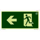 Placa Rota De Fuga Esquerda - 15X30Cm