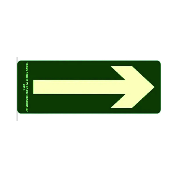 Placa Rtf - Seta Saida Rodapé 7cm X 20cm (kit 5 Unidades)