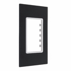 Placa sem suporte 4x2 3Módulos Acrílico Preto Delta mondo Acrylic Siemens