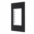 Placa sem suporte 4x2 3Módulos Acrílico Preto Delta mondo Acrylic Siemens