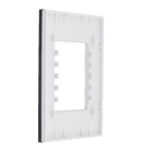 Placa sem suporte 4x2 3Módulos Acrílico Preto Delta mondo Acrylic Siemens