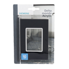Placa sem suporte 4x2 3Módulos Acrílico Preto Delta mondo Acrylic Siemens