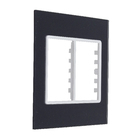 Placa sem suporte 4x4 6Módulos Acrílico Preto Delta mondo Acrylic Siemens