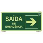 Placa Saída De Emergência Direita - 15X30Cm