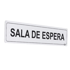 Placa "Sala Espera" Plástico 5x25cm