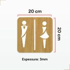 Placa Sanitário Banheiro Masculino Feminino DecorativoEm Mdf