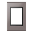 Placa sem Suporte 4x2 3 Módulos Refinatto Concept Preto e Champanhe WEG