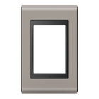 Placa sem Suporte 4x2 3 Módulos Refinatto Style Preto e Argila WEG