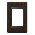 Placa sem Suporte 4x2 3 Módulos Refinatto Concept Preto e Tabaco WEG