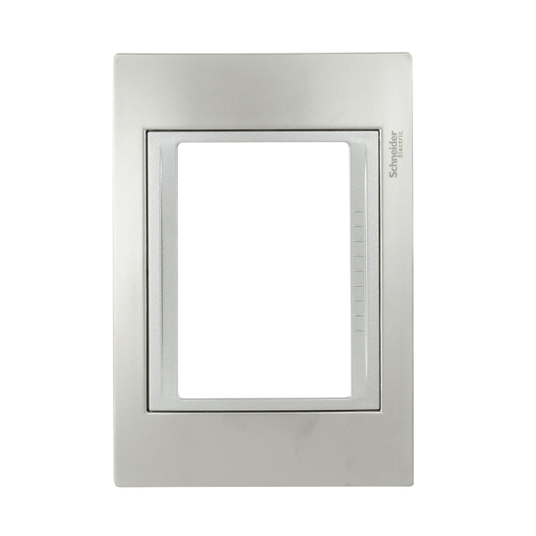 Placa sem Suporte 4x2 3Módulos Cinza Única Top Schneider