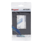 Placa sem Suporte 4x2 3Módulos Grafite Arteor Pial Legrand