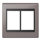 Placa sem Suporte 4x4" 6 Módulos Refinatto Concept Preto e Champanhe WEG