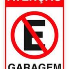Placa Sinal 20x30 Garagem Proibido - Bemfixa