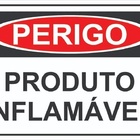 Placa Sinal. Perigo Produto Inflamável Tamanho 20x30cm