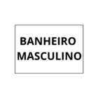 Placa Sinalização 1/2 Oficio Banheiro Masculino Mdf Natural