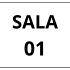Placa Sinalização 1/2 Oficio Sala 01 Mdf Natural