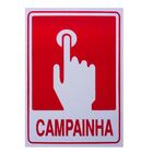 Placa Sinalização Acesso 10x15cm Campainha