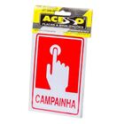 Placa Sinalização Acesso 10x15cm Campainha