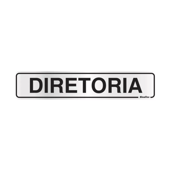 Placa Sinalização Adesiva Informativa Diretoria 25Cm Aluminio
