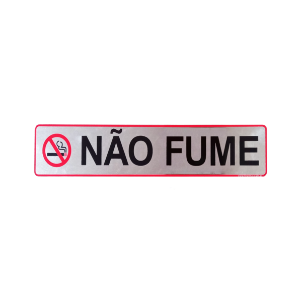 Placa Sinalização Adesiva Informativa Proibido Fumar Acrilico