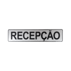 Placa Sinalização Adesiva Recepção 25x5 Cm Aluminio Resistente