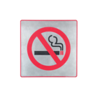 Placa Sinalização Aluminio Adesiva Alerta Proibido Fumar 15Cm