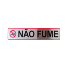 Placa Sinalização Aluminio Proibido Fumar 25x5 Cm Comércio Ad