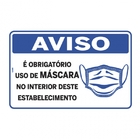 Placa Sinalização Aviso Uso Obrigatório De Máscara Tamanho 20