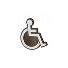 Placa Sinalização Banheiro Deficiente Boneco Porta Parede